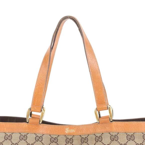 Gucci GG Canvas Abby 141472 Leather Tote Bag Shoulder Brown Women's - Picture 2 of 9